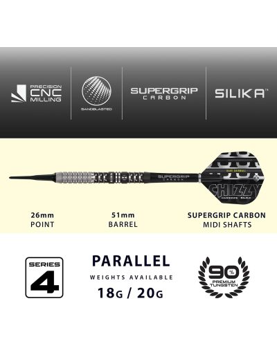 Dardos punta de plastico Harrows Chizzy V4 90% tungsteno 18 gr