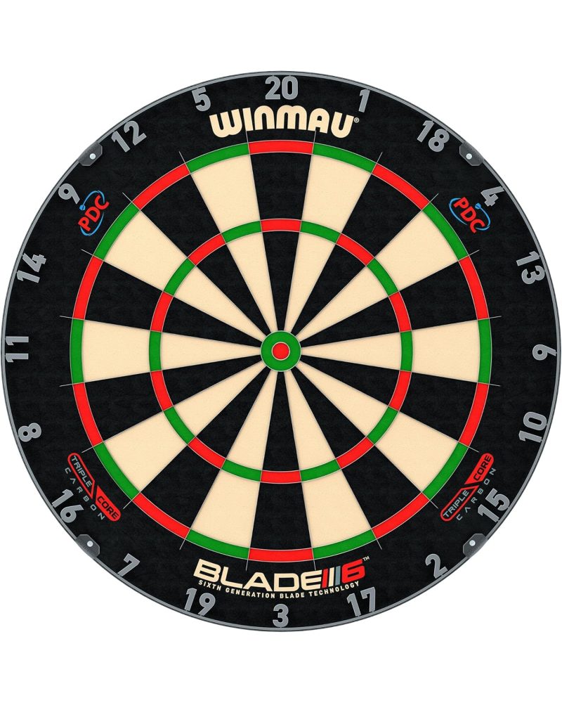 WINMAU Darts Blade 6 Triple Core Carbon Professional PDC Dartboard