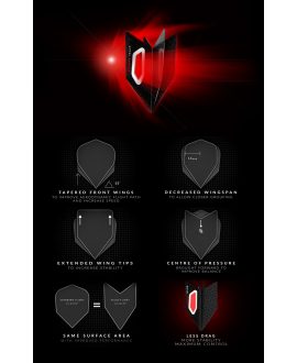 Harrows darts flights Velos 1001 jade