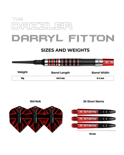 Mission Darts Darryl Fitton 95% tungsten