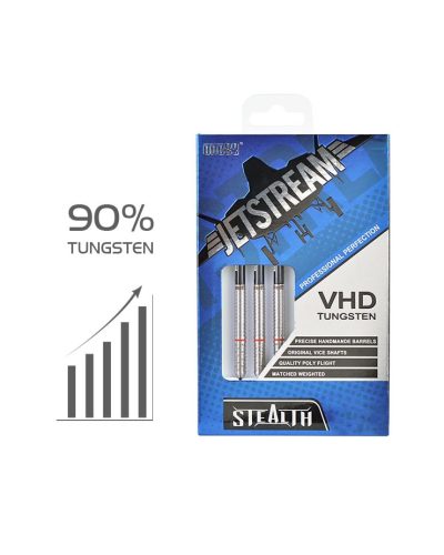 Dardos one80 darts Jetstream Stealth 90% tungsteno punta de acero