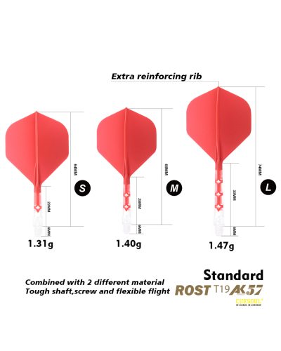 Aleta Cuesoul integrada todo en uno AK57 Rost T19 Small STD Roja S