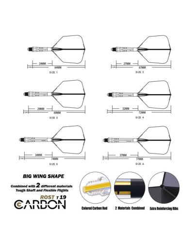 Aleta Cuesoul integrada todo en uno Rost T19 Carbon Big Wing Rosa 4