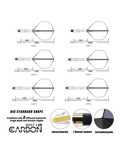 Cuesoul  Flight Rost T19 Carbon Big STD Black 2
