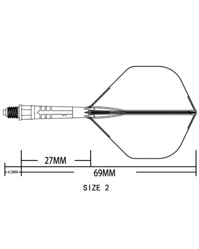 Aleta Cuesoul integrada todo en uno Rost T19 Carbon Big STD Roja 2