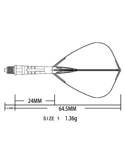 Aleta Cuesoul integrada todo en uno Rost T19 Carbon  Kite Azul 1